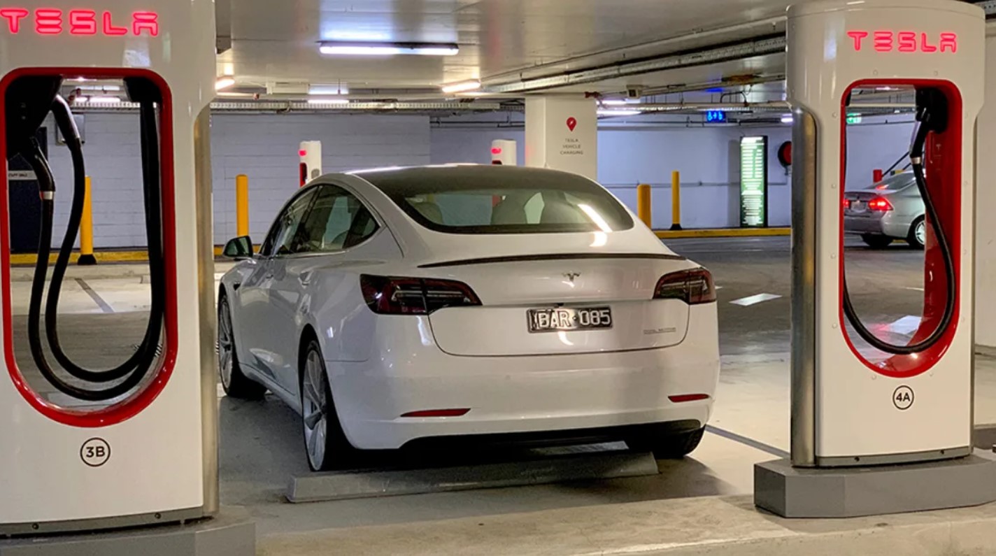 Tesla Charging Car