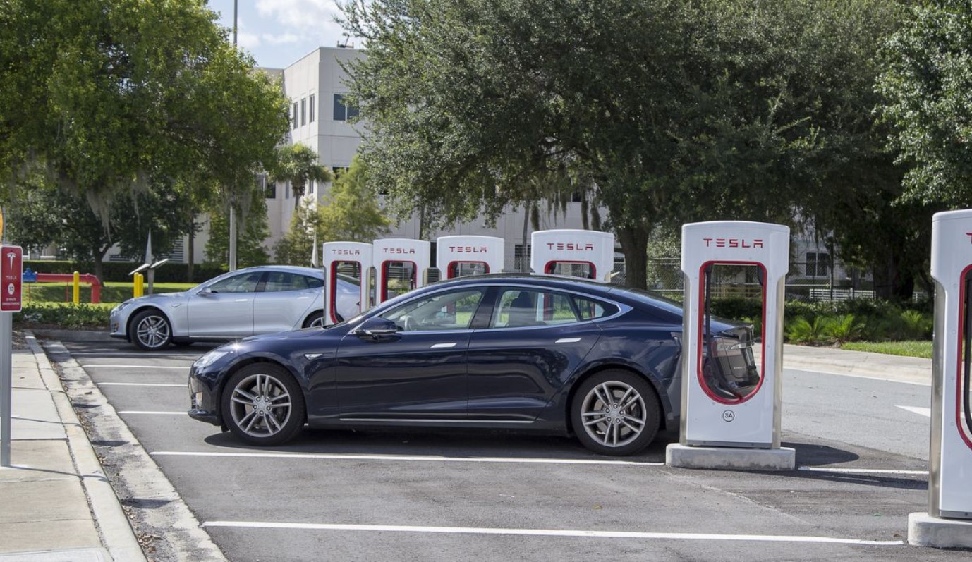 Tesla Charging Car